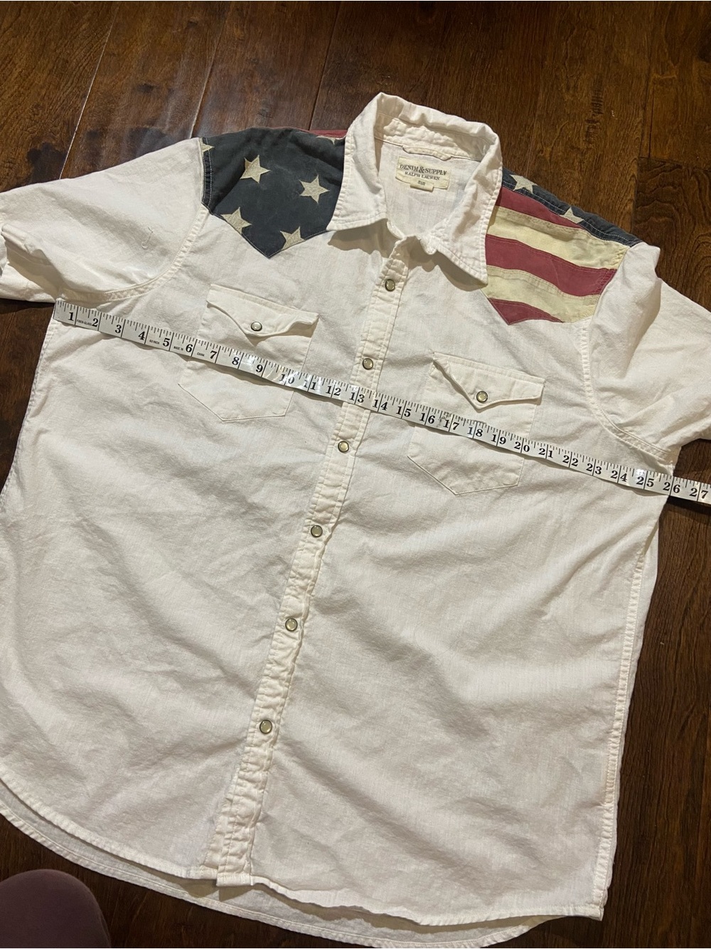 Ralph Lauren Denim & Supply Western Shirt American Flag Yoke Mens 2XL - Picture 2 of 6